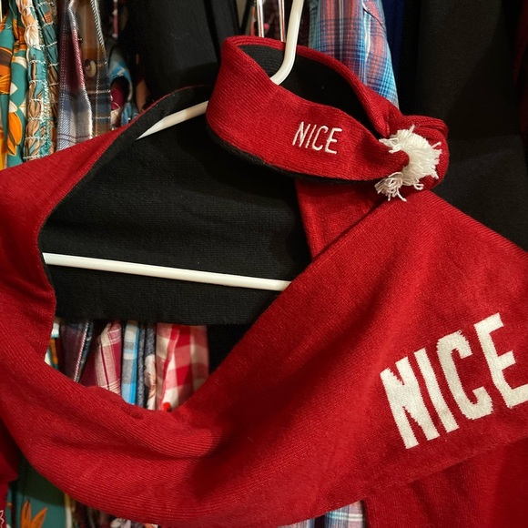 Naughty and Nice scarf for pet and you…. Twinsies - Picture 2 of 4